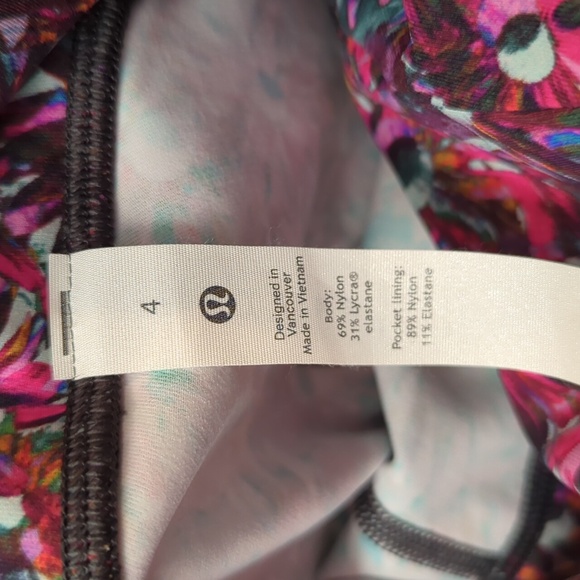 Lululemon Swift Speed High-Rise Crop 21" Floral Electric Multi - Picture 7 of 12